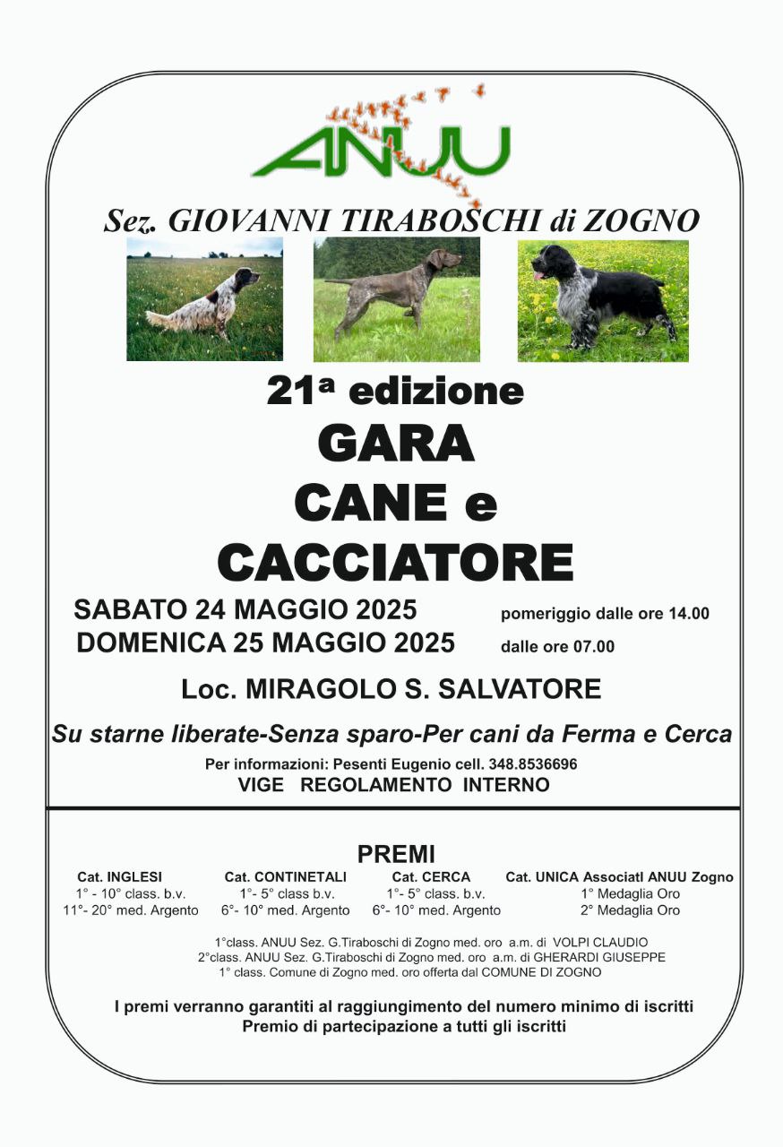 2025-05-24-25 CANE CACCIATORE
