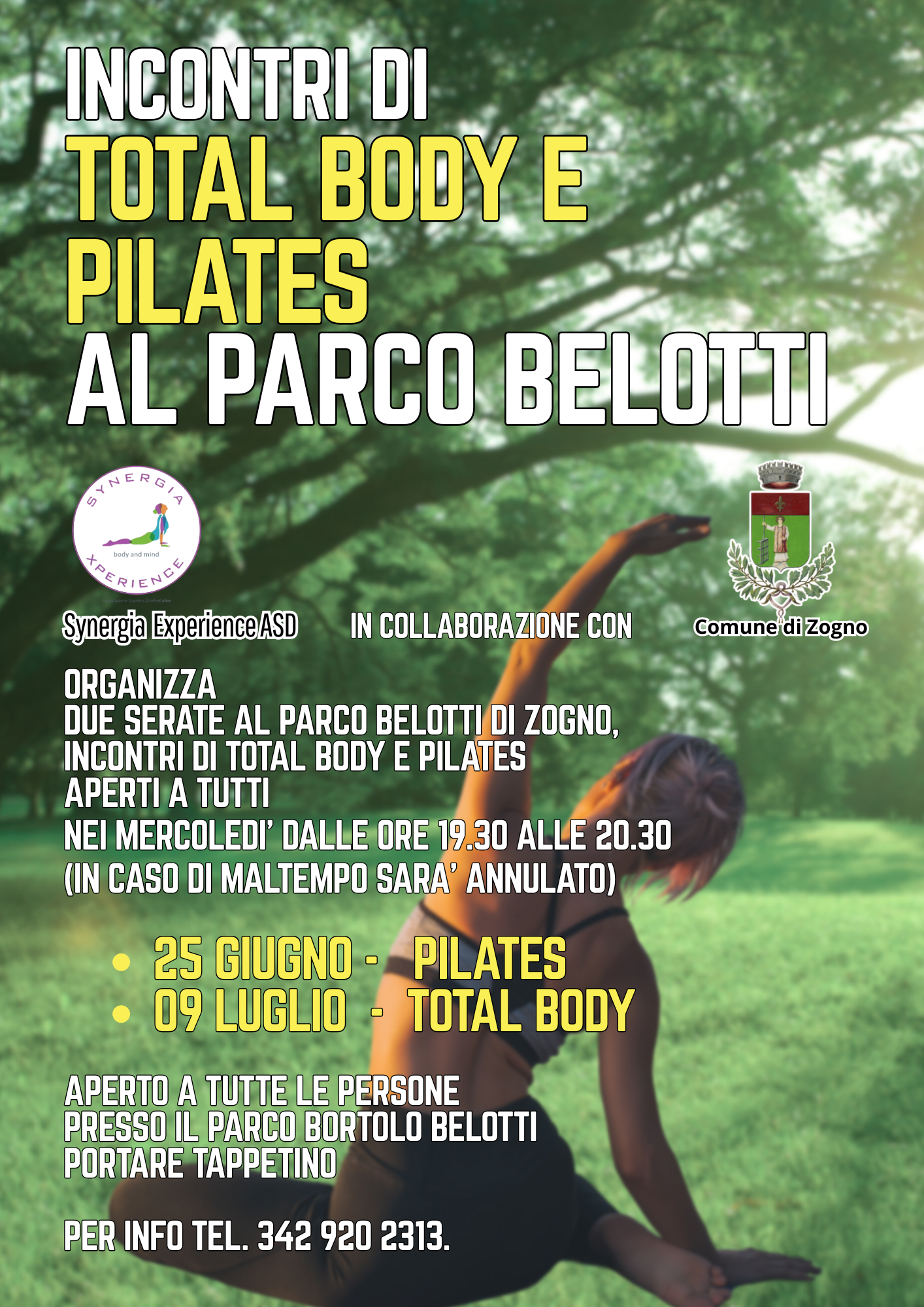 incontri di pilates al parco belotti
